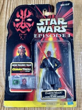 NEW Star Wars Episode 1 Darth Maul Jedi Duel Action Figure Hasbro CommTech 1998